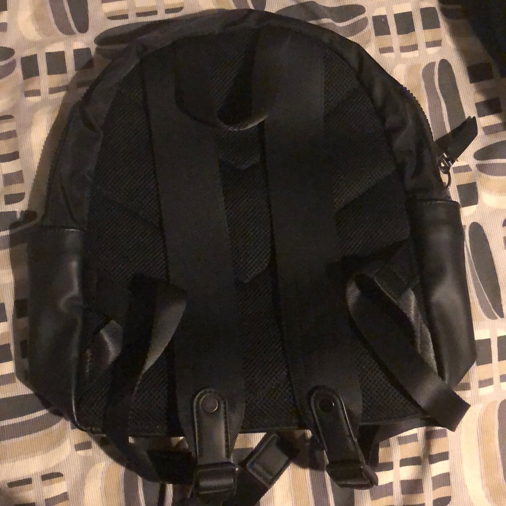 Black Leather Backpack - Picture 2 of 2